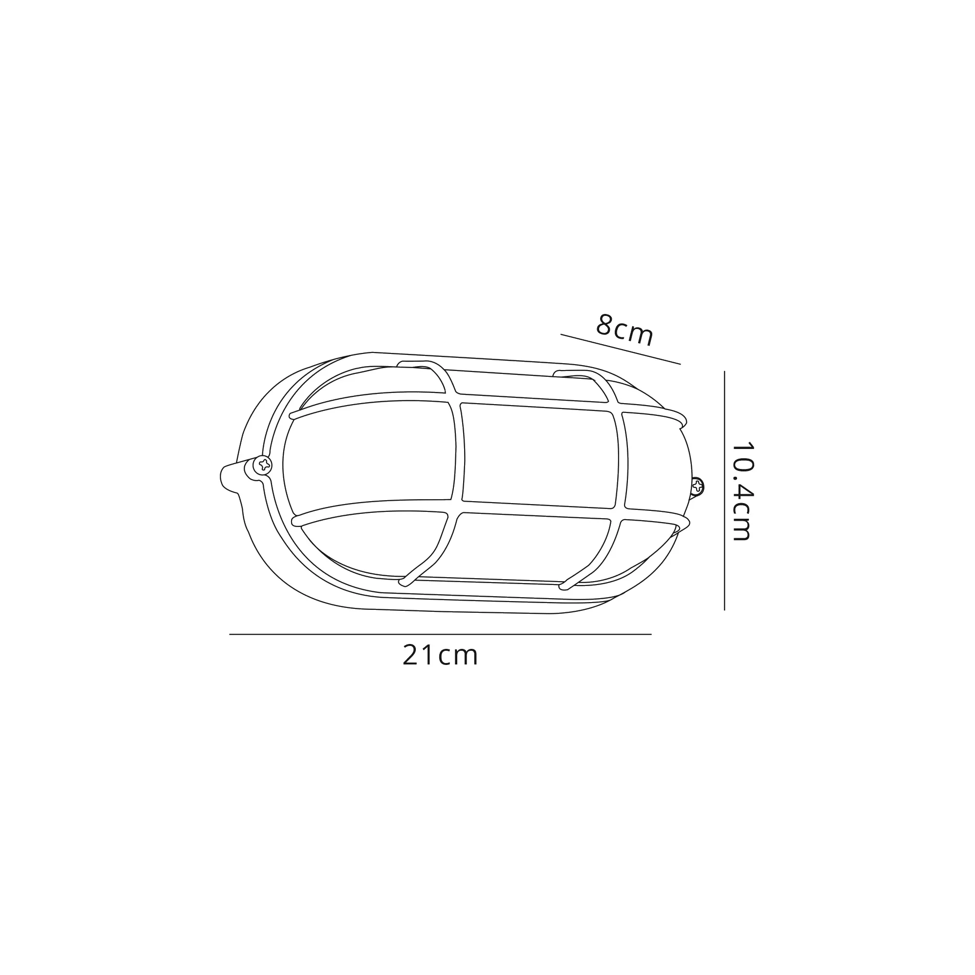 Avon Oval Wall Lamp 1 Light IP44 Outdoor White D0479  Deco Avon